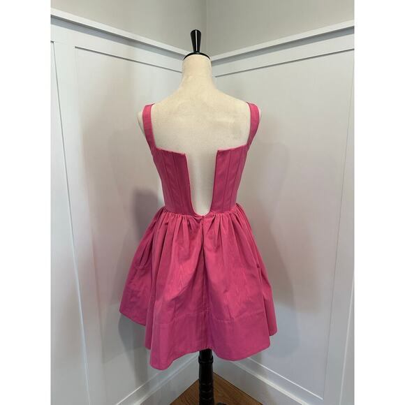 STAUD Pink Corset Landscape Mini Dress - Picture 3 of 6